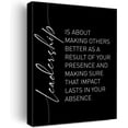 thumbnail image 1 of Leadership Quote Canvas Wall Art Motivational Leadership Canvas Print Painting Office Home Wall Decor Framed Leader Teacher Boss Gift 12x15 Inches （Black）, 1 of 5