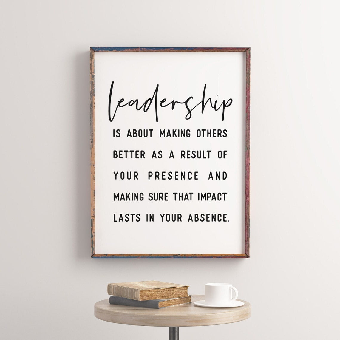Leadership Quote Poster Wall Art Print Inspirational Canvas Painting