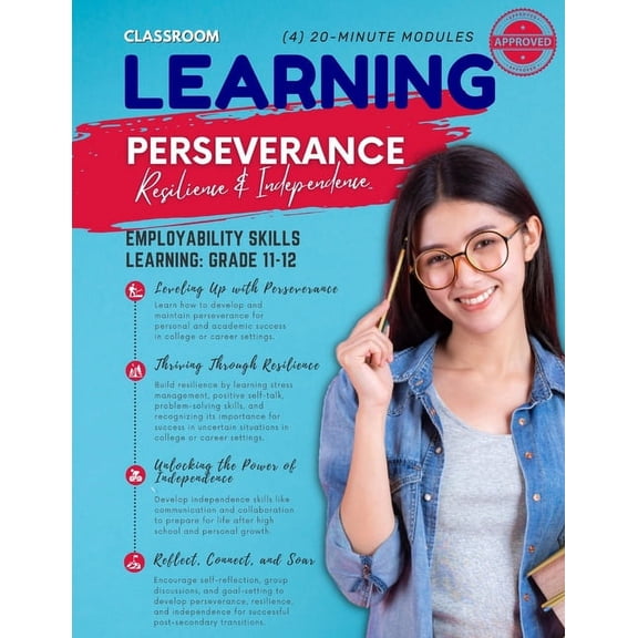 Leadership Training Activity Books for Youth Grades 6-12: Perseverance, Resilience, and Independence: Grades 11th - 12th (4) 20-Minute Lessons (Paperback)