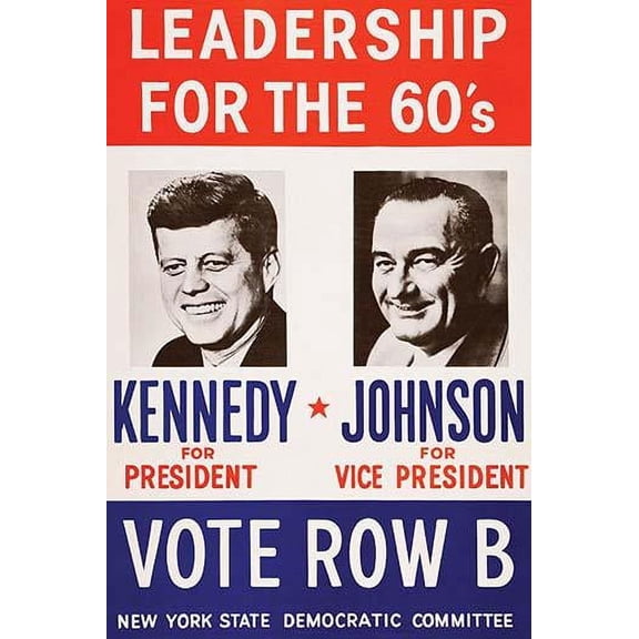 Leadership for the 60's - Vote Row B-Fine Art Canvas Print (20" x 30")