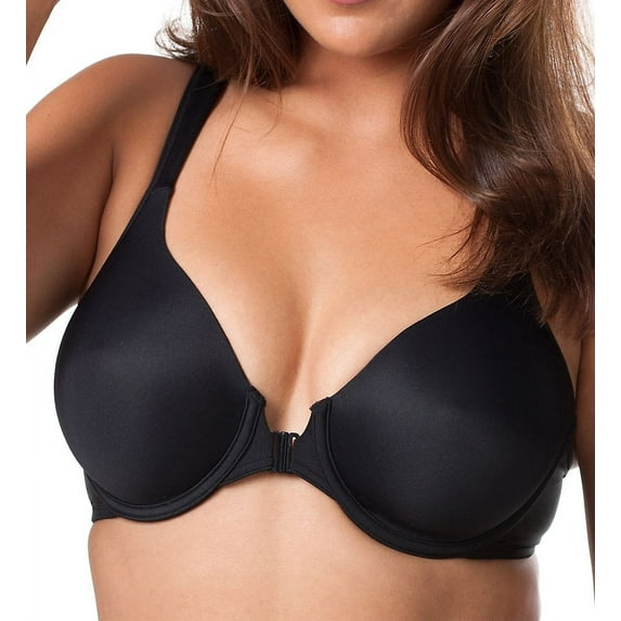 Leading Lady BLACK Front-Close Racerback T-Shirt Bra, US 36DD, UK 36DD NWOT