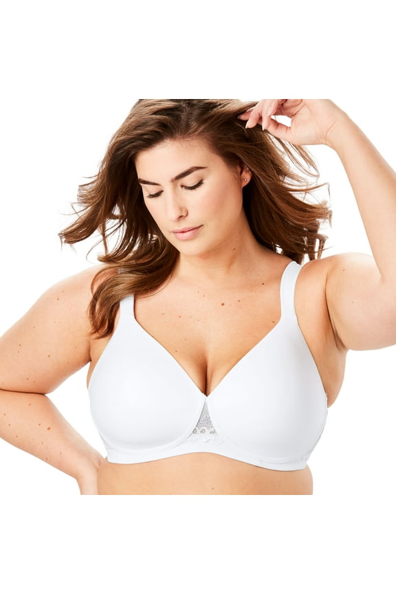 Brigitte Lace Wirefree Padded Comfort Bra White 5215