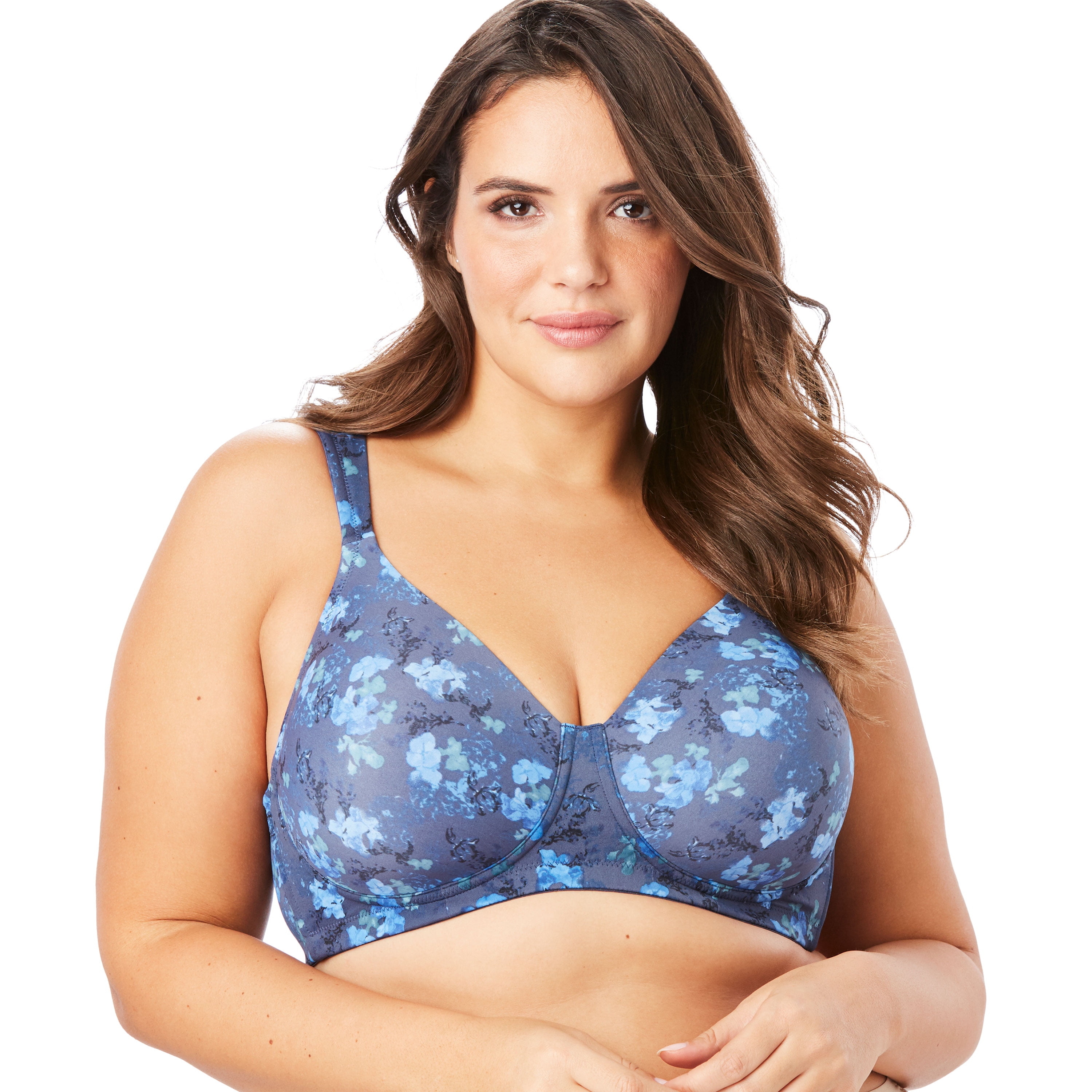 Leading Lady Bra The Brigitte Leopard Full Coverage Wirefree Molded Padded  52DD