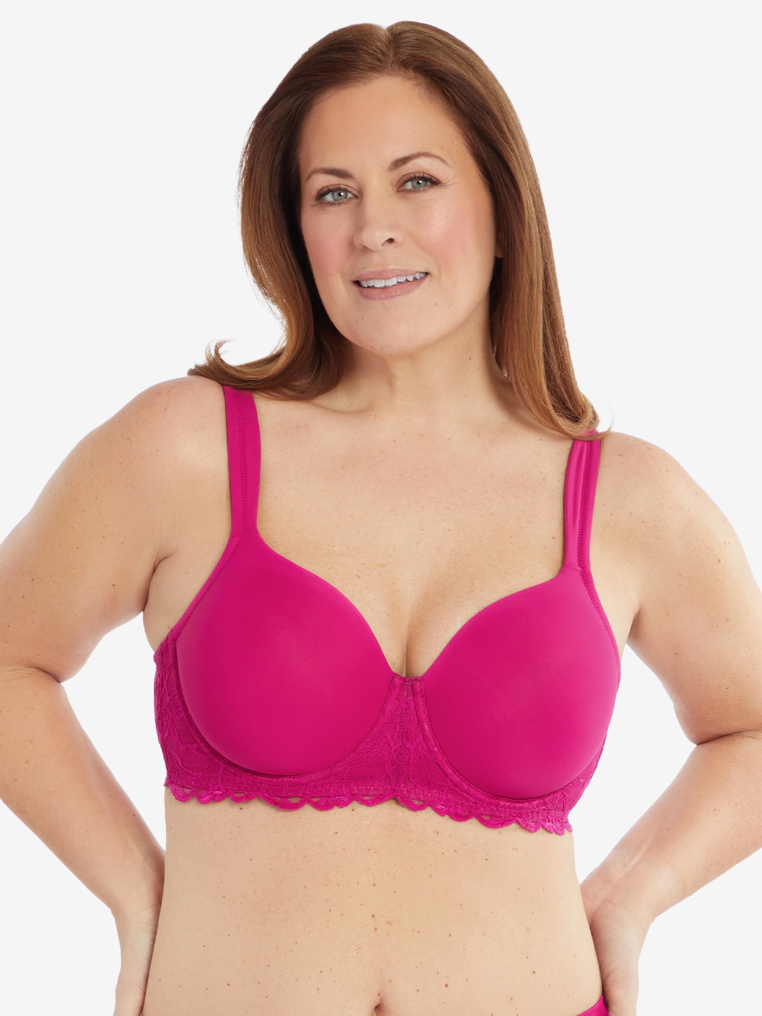 Leading Lady, The Chloe, Lace Band Tshirt Bra, Lightly Padded, Underwire Support, Full Coverage, Smoothing, Lift and Contour (Women's & Women's Plus)