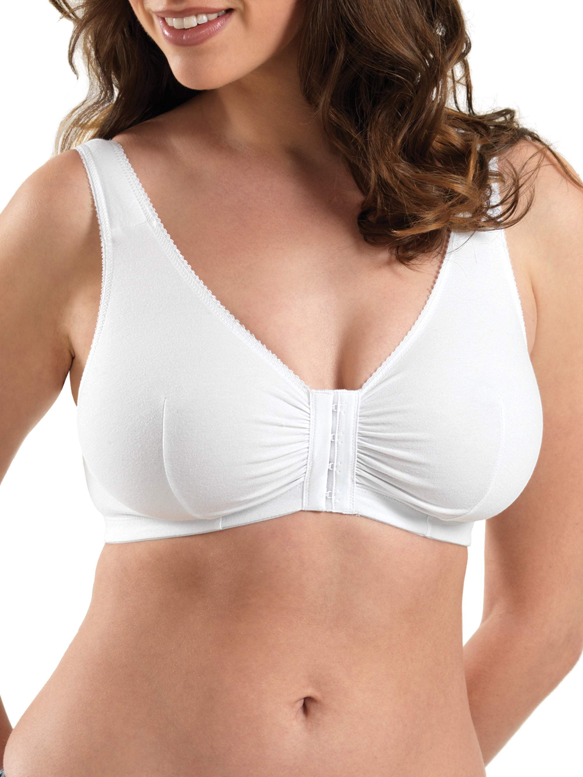 Leading Lady Womens Front-Close Cotton Wire-Free Bra Style-110