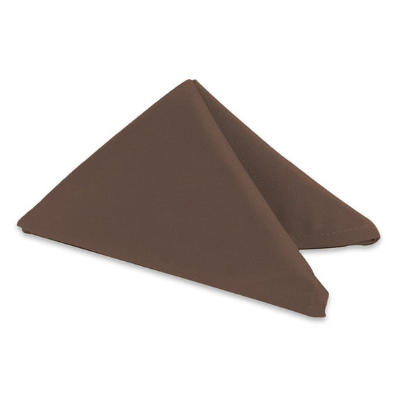 Leading Linens 1 pc Brown 20"x20" Polyester Cloth Napkins - Premium Washable Soft Durable Elegant Table Linen for Dining Restaurants Weddings Events Rentals Banquets & Parties