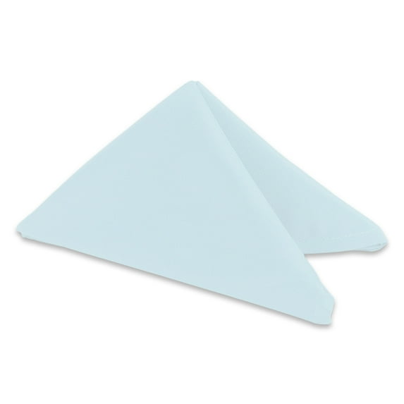 Leading Linens 12 pc Light Blue 20"x20" Polyester Cloth Napkins - Premium Washable Soft Durable Elegant Table Linen for Dining Restaurants Weddings Events Rentals Banquets & Parties