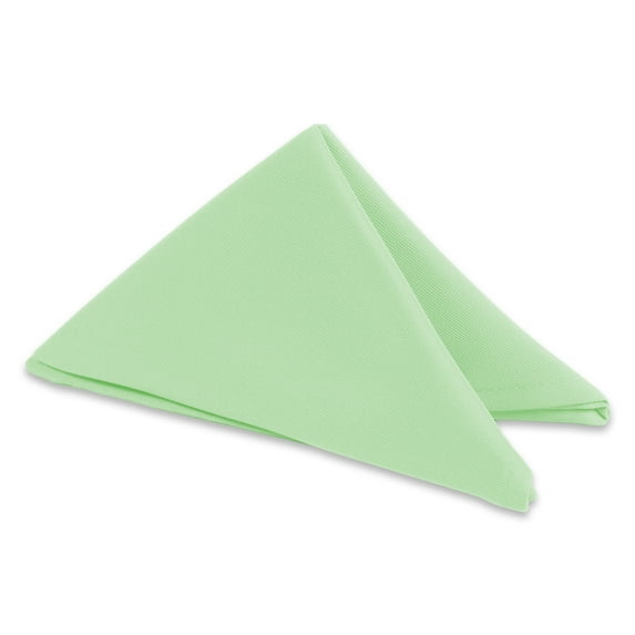 Leading Linens 150 pc Mint Green 17"x17" Polyester Cloth Napkins - Premium Washable Soft Durable Elegant Table Linen for Dining Restaurants Weddings Events Rentals Banquets & Parties