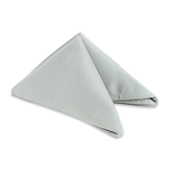Leading Linens 150 pc Silver 17"x17" Polyester Cloth Napkins - Premium Washable Soft Durable Elegant Table Linen for Dining Restaurants Weddings Events Rentals Banquets & Parties