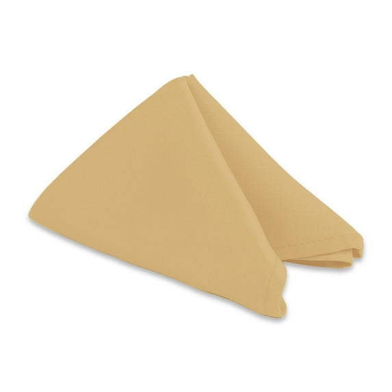 Leading Linens 50 pc Gold 20"x20" Polyester Cloth Napkins - Premium Washable Soft Durable Elegant Table Linen for Dining Restaurants Weddings Events Rentals Banquets & Parties