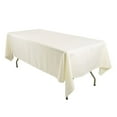 thumbnail image 1 of Leading Linens 60x102 Inch Rectangle Ivory Polyester Tablecloth - Stain & Wrinkle Resistant Washable Dining Table Cover for Wedding Reception Banquet Party Event, 1 of 6