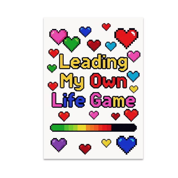 Leading My Own Life Game Poster - Gamer Decor - 13x19 Poster Print