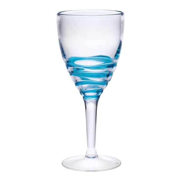 LeadingWare Swirl Plastic Wine Glasses Set of 4 (12oz), Acrylic Unbreakable Red White Wine Glasses