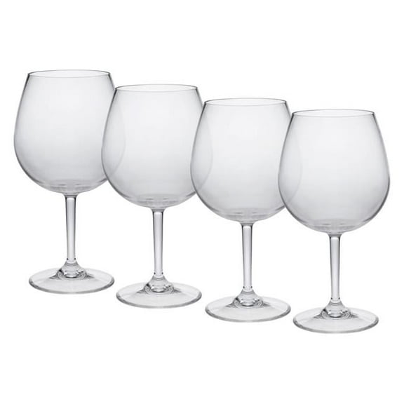 LeadingWare TRS-0703 Unbreakable Tritan 23 oz Wine Glass - Set of 4