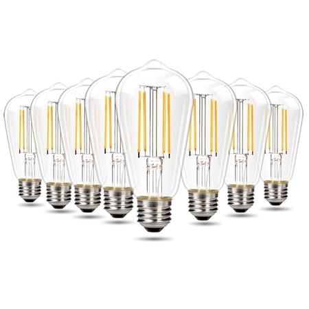 Leadleds 8 Pack Vintage LED Edison Bulbs 100 Watt Equivalent, 2700K Warm White 1000LM Brightness, 8W ST58 E26 LED Filament Bulb for Home Kitchen, Non-Dimmable price history and forecast - Leadleds