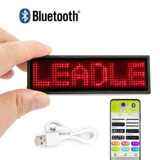 Digital LED Name Display Badge Pin Magnet Wearable LED Name Tag