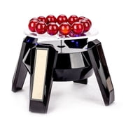 Solar Powered Rotating Stand Display Turntable with Blue LED Light for Jewelry, Watch, Digital ProductsBlack Base