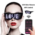 thumbnail image 1 of Leadleds LED Glasses, Bluetooth Connected Smart Glasses, USB Rechargeable Sunglasses for Party, White, 1 of 7
