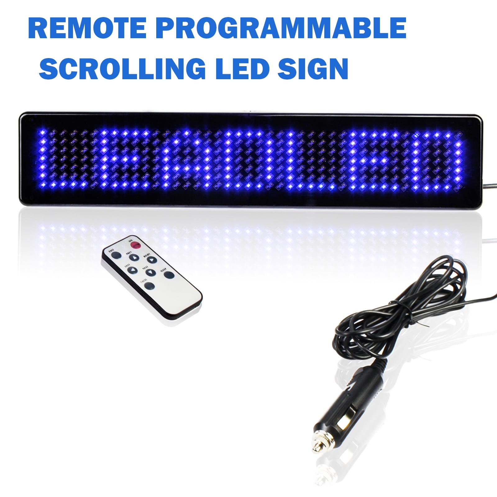 Leadleds Remote Programmable LED Sign DC 12V Scrolling Message DIY ...