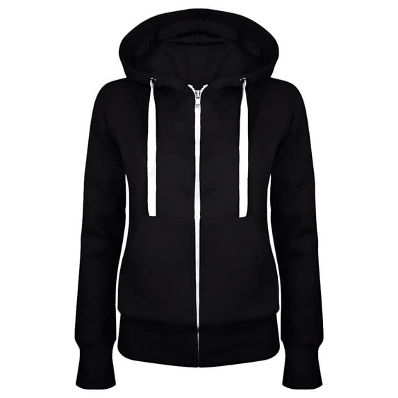 Leadmall Hooded Sweatshirts Sweaters for Women Hoodies Women Casual Hooded Slim Zipper Fleece Sweater Coat Women Hoodies Pullover