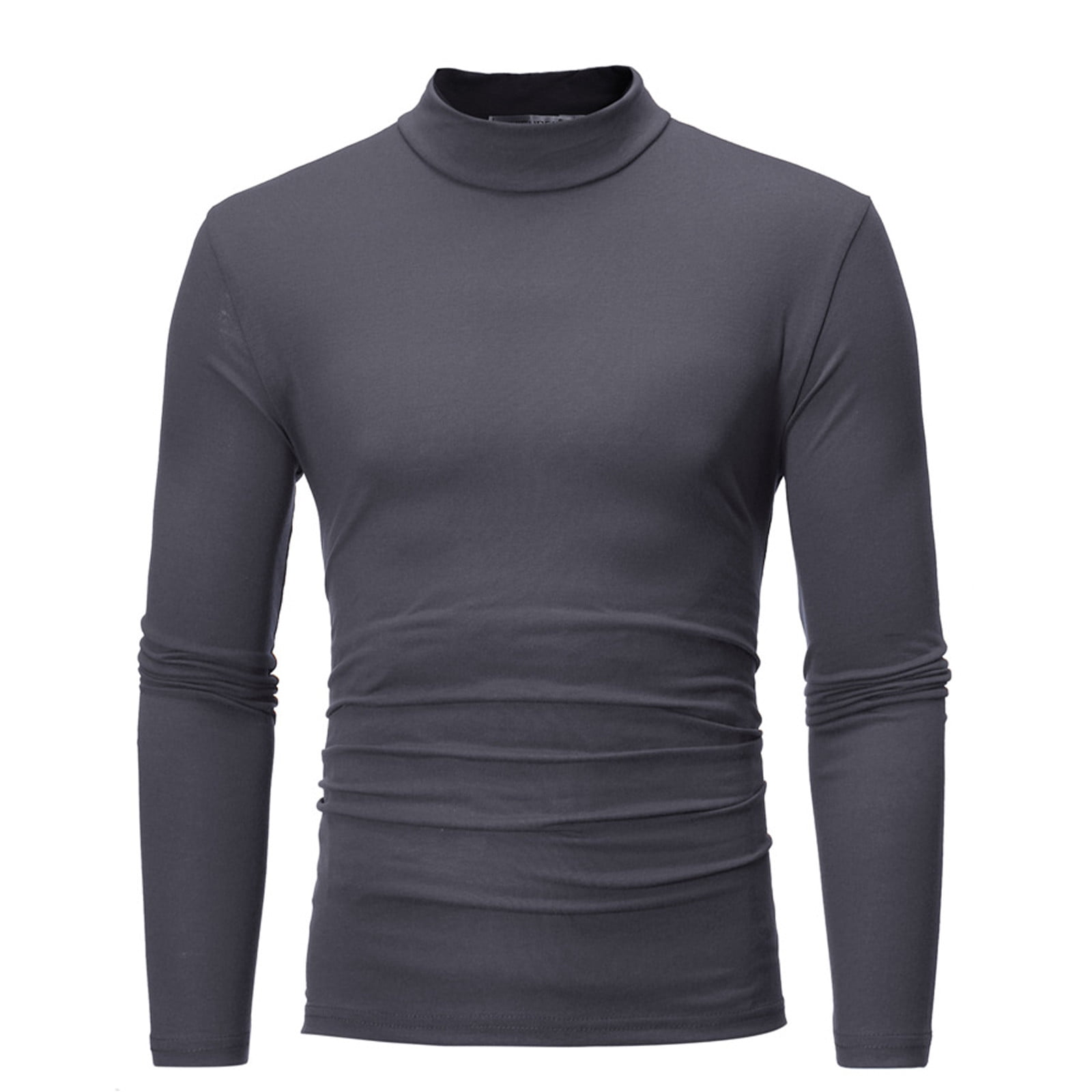 Men's High Neck Long Sleeve T-Shirt