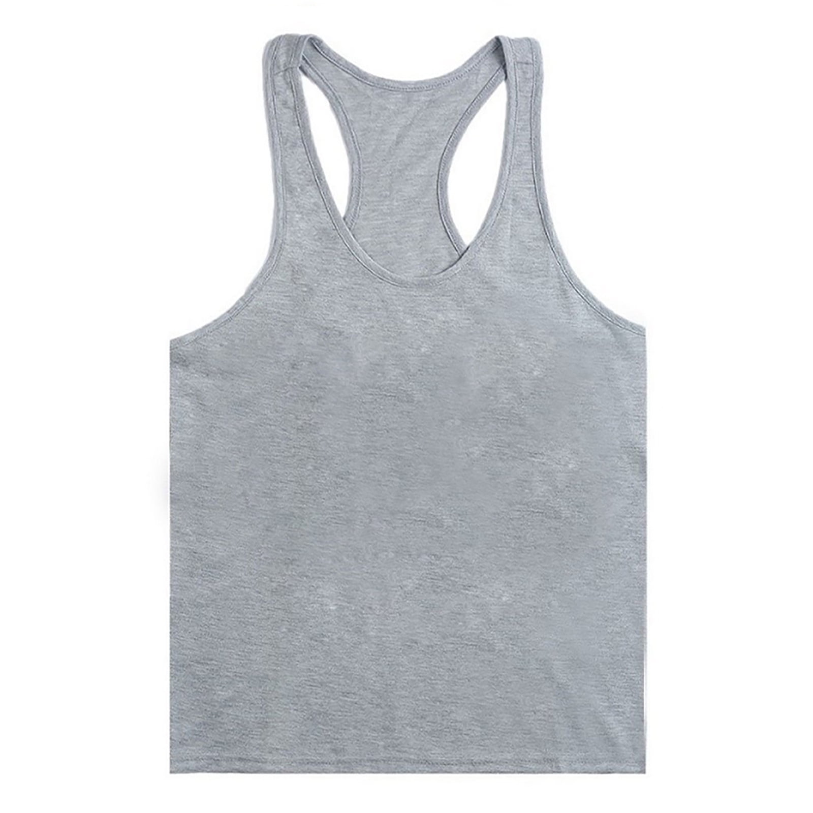 Leadmall Men Sleeveless T Shirts RoundNeck Tank Tops Mens Summer