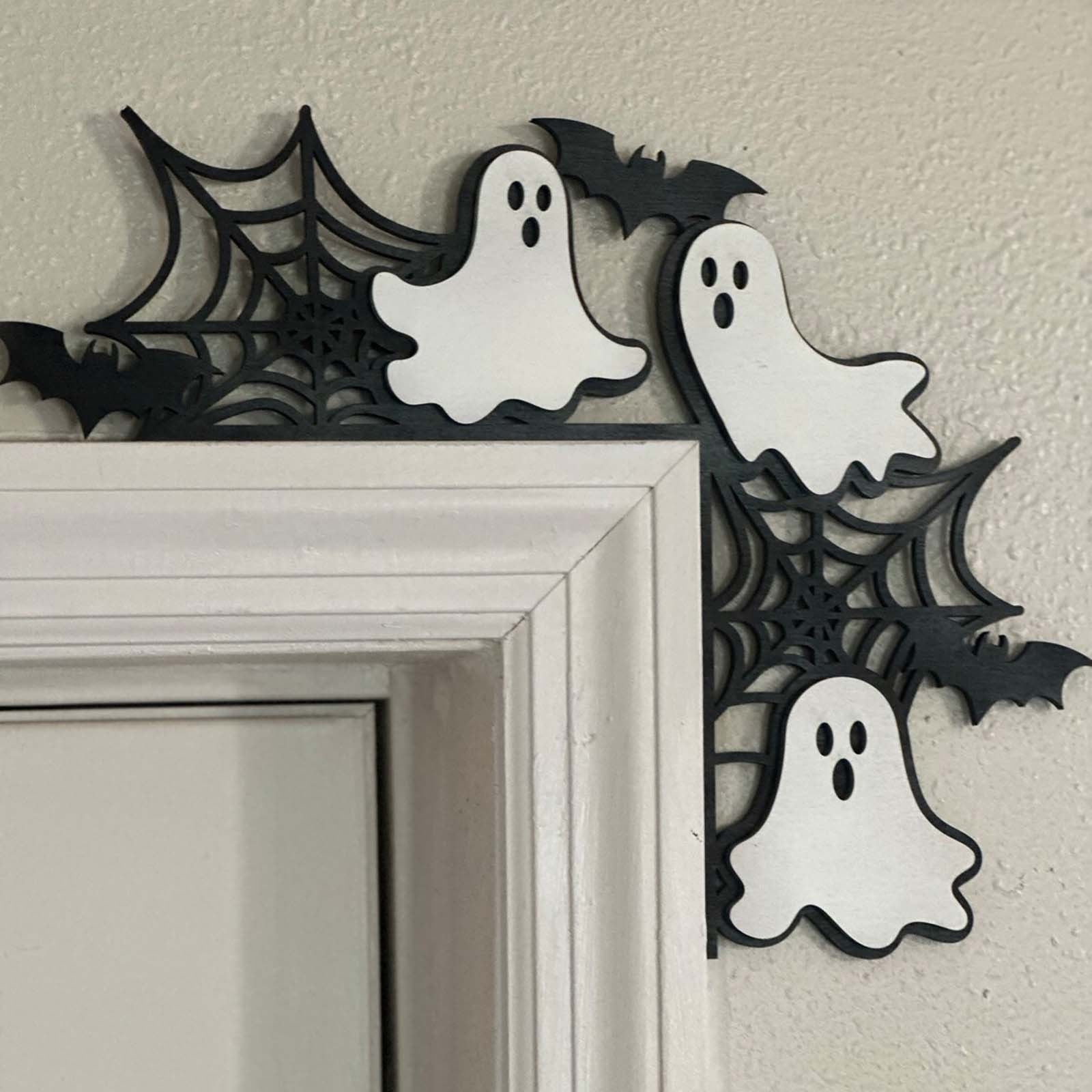 Leadmall Scene Decoration with Iron Door Hanging Corners, Halloween