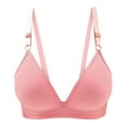 thumbnail image 1 of Leadmall Women Bra Tank Top Everyday Bras Ladies Three-Breasted Comfortable Lace Together Daily Bra Underwear No Underwire Deep v Bra Spaghetti Strap Bralette, 1 of 3