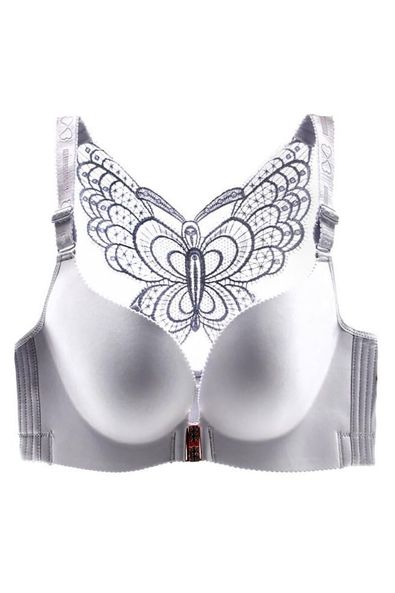 Women No Show Bra Everyday Bras Ladies Solid Bra Wire Free Underwear Front Closure Butterfly Backless Bra Strappy Sports Bra Sports Bralette