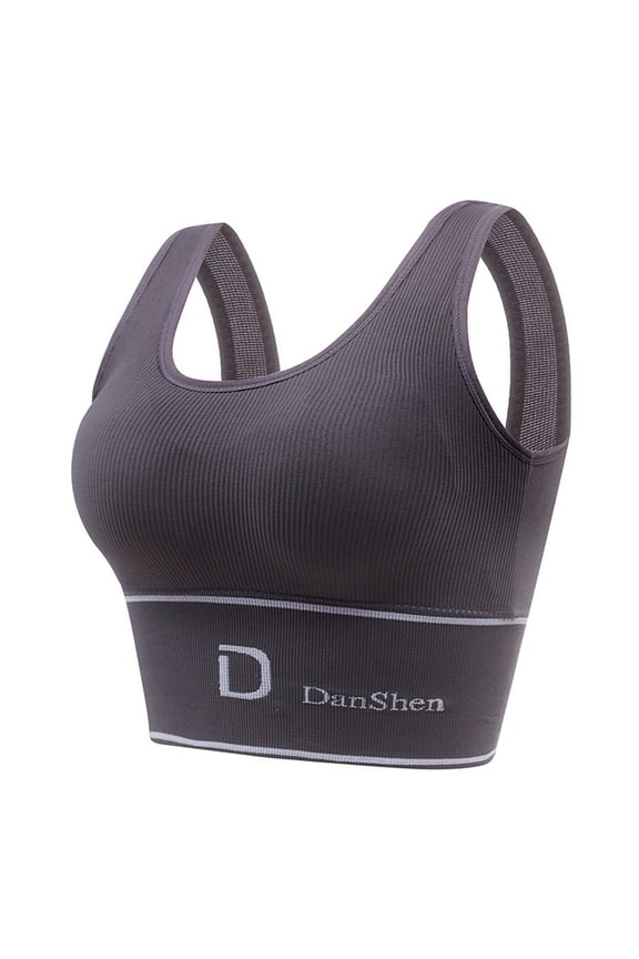 Women Open Back Sports Bra Sports Bras Beautiful Back Letter U-shaped Sling Sports Yoga Vest Chest Pad Tube Without Underwire Wrapped Chest Underwear Push Up Sports Bra Halter Bralette Tops