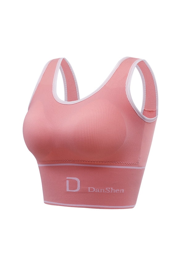Women Push Up Sports Bra Sports Bras Beautiful Back Letter U-shaped Sling Sports Yoga Vest Chest Pad Tube Without Underwire Wrapped Chest Underwear Bra Tops For Women Wireless Bralette