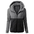 thumbnail image 1 of Leadmall Womens Jackets Lightweight Trendy Full Zip Hoodies Long Sleeve Hooded Sweatshirt Pockets Fall Casual Sweatshirts Jacket Winter Warm Fleece Hoodies Jackets Coat Sweater Outwear Y-Y11 Gray 3XL, 1 of 3