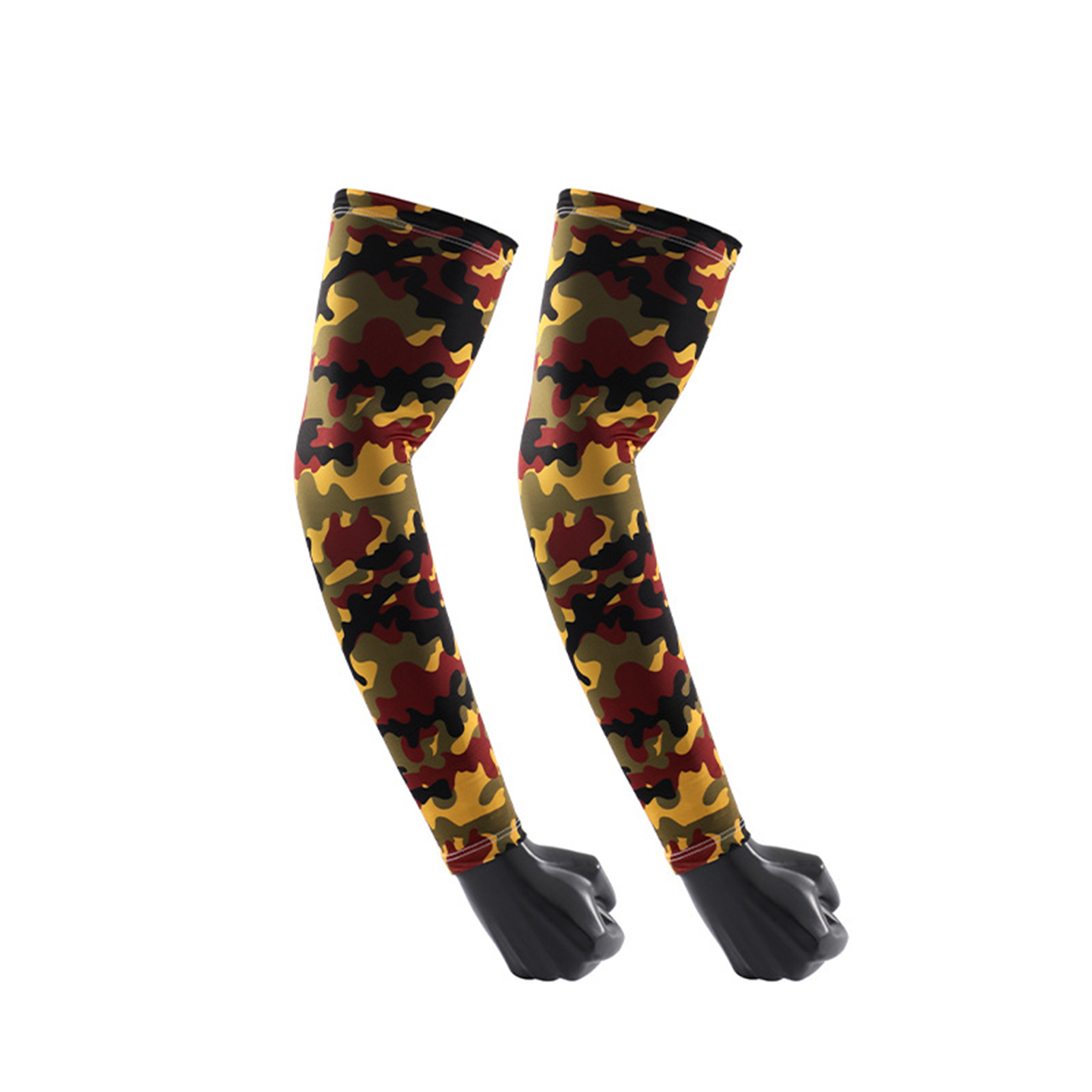 Leadrop 1 Pair Sun Protection Arm Sleeves Breathable Friendly to Skin UVproof Cycling Golf