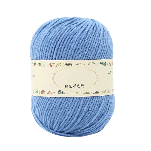 Leadrop 1 Roll Crochet Yarn Good Toughness Soft Texture Anti-pilling Non-fading Tear-resistant DIY Breathable Scarf Sweater Knitting Yarn for Home