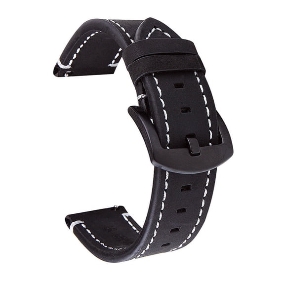 Leadrop 1 Set 18mm 19mm 20mm 22mm 24mm Watch Band Retro Adjustable Universal Wear-resistant Comfortable Replacement with Spring Bars Genuine Leather Watch Strap Wristband for Daily Wear