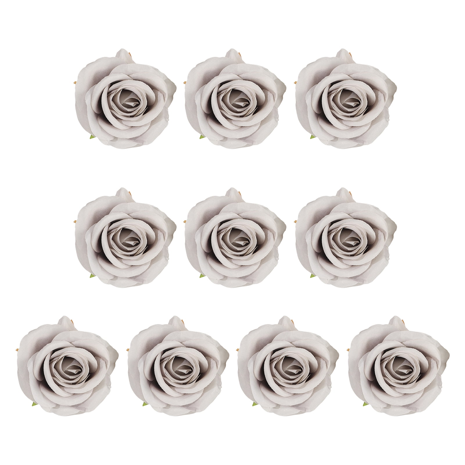 Leadrop 10 Pcs Artificial Rose Blooms Realistic Faux Roses Long-lasting ...