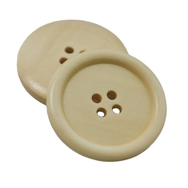 Leadrop 100Pcs Round Wooden Buttons Shirt Coat Trousers Decor Scrapbook DIY Sewing Craft