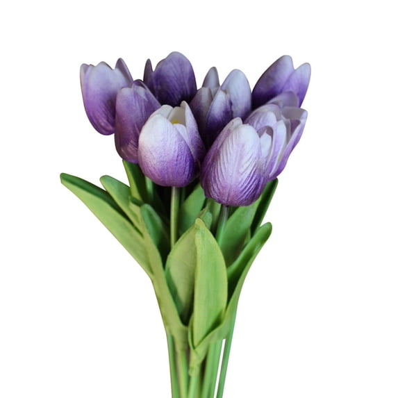 Leadrop 10Pcs/Set Artificial Tulip Flowers Home Wedding Party Decor Gift Photograph Prop