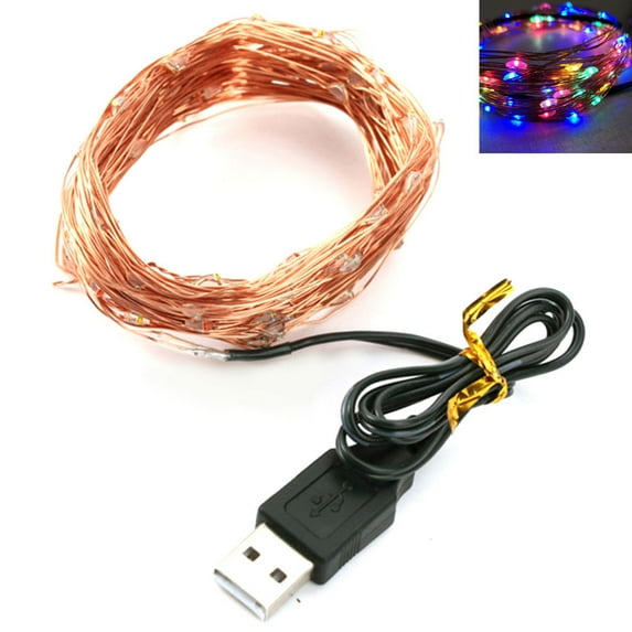 Leadrop 2/5/10m Waterproof Copper Wire 5V USB LED Fairy String Light Wedding Party Decor