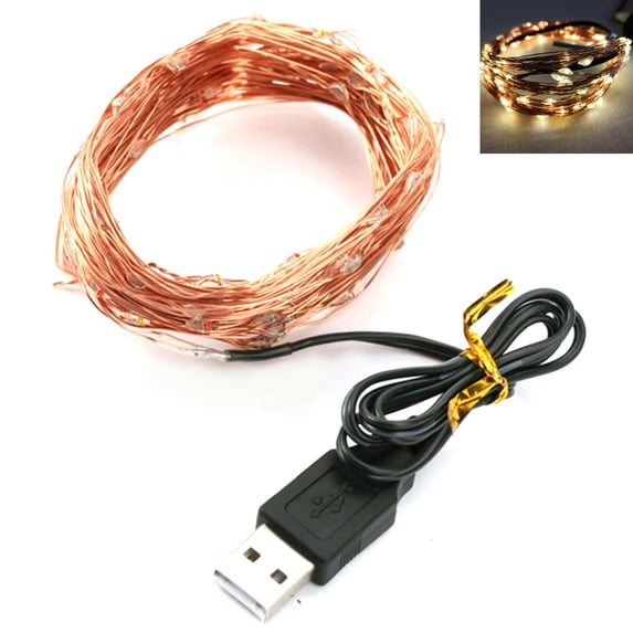 Leadrop 2/5/10m Waterproof Copper Wire 5V USB LED Fairy String Light Wedding Party Decor