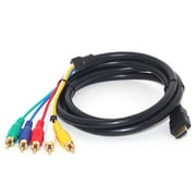 Leadrop 5Ft HDMI-compatible Male to 5-RCA RGB Audio Video AV Component Convert Cable Gold Plated