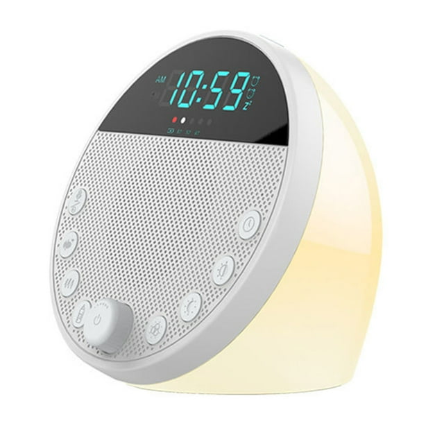 Leadrop Alarm Clock White Noise Sound Machine with 18 Soothing Sounds 8 Colors Night Light