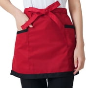 Leadrop Cooking Apron Soft with Tether Household Short Waist Apron for Kitchen