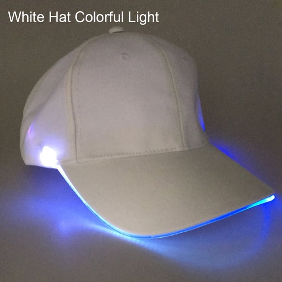 Leadrop Fashion Unisex Solid Color LED Luminous Baseball Hat Christmas Party Peaked Cap