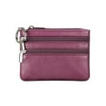 thumbnail image 1 of Leadrop Key Ring Multi Slots Women Wallet Bright Color 3 Zipper Pockets Faux Leather Coin Purse for Daily Using, 1 of 11