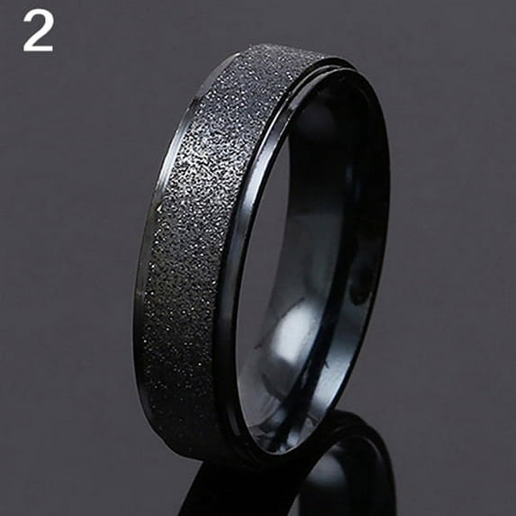 Leadrop Men Women Wedding Band Ring Stainless Steel Matte Ring Jewelry Couple Gift