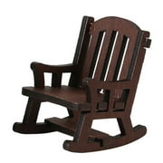 1:12 Scale Dollhouse Recliner Rocking Chair - Composite Wood Miniature Furniture