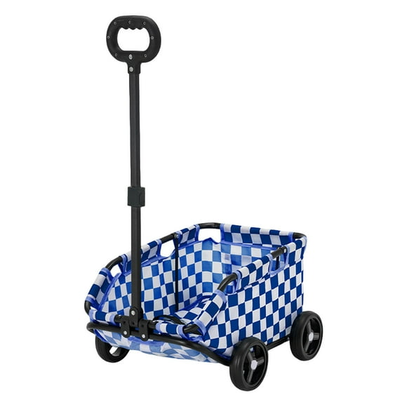 Leadrop Pet Stroller with 4 Wheels, Folding Pet Trolley with 360° Rotating Pull Rod Pet Strolling Cart for Travelling Shopping Walking Playing