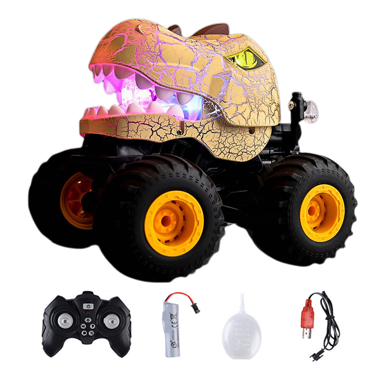 Simulation 2.4G Remote Control Electric Dinosaur Climbing Off road Vehicle Big Foot Children's Toy