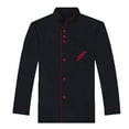 thumbnail image 1 of Leadrop Unisex Short Long Sleeve Chef Jacket Coat Hotel Kitchen Service Uniform Workwear, 1 of 11